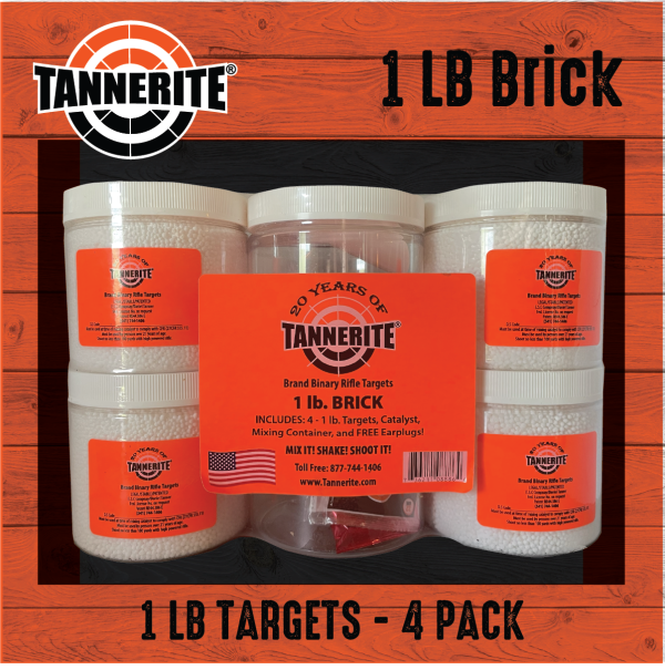 Tannerite 1 lbs Brick Single Brick of Four 1 lbs Targets - Shooting  Accessories, Tannerite Sports, Llc