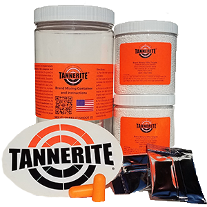 Tannerite, Sniper Shot, (4) 5lb., (40) Target Pouches, (1) mixing jar, (1)  prepacked silver catalyst, (1) earplugs - Guns N Gear